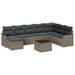 Set de canapele pentru grădină 9 pcs Gri poliratan - WALTI WALTI