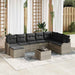Set de canapele pentru grădină 9 pcs Gri deschis Rattan poli - WALTI WALTI