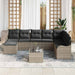 Set de canapele pentru grădină 9 pcs Gri deschis Rattan poli - WALTI WALTI