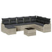 Set de canapele pentru grădină 9 pcs Gri deschis Rattan poli - WALTI WALTI