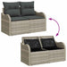 Set de canapele pentru grădină 9 pcs Gri deschis Rattan poli - WALTI WALTI