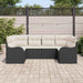 Set de canapele pentru grădină 6 pcs Negru și alb Rattan poli - WALTI WALTI