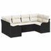 Set de canapele pentru grădină 6 pcs Negru și alb Rattan poli - WALTI WALTI