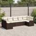 Set de canapele pentru grădină 7 pcs maro și alb Rattan poli - WALTI WALTI