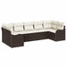 Set de canapele pentru grădină 7 pcs maro și alb Rattan poli - WALTI WALTI