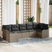 Set de canapele pentru grădină cu pernă 7 pcs Gri Rattan poli - WALTI WALTI