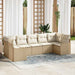 Set de canapele pentru grădină 7 pcs Bej și alb Rattan poli - WALTI WALTI