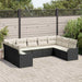 Set de canapele pentru grădină 9 pcs Negru și alb Rattan poli - WALTI WALTI