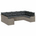 Set de canapele pentru grădină cu pernă 9 pcs Gri Rattan poli - WALTI WALTI