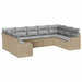 Set de canapele pentru grădină 9 pcs bej și gri deschis - WALTI WALTI