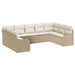 Set de canapele pentru grădină 9 pcs Bej, alb Rattan poli - WALTI WALTI