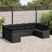 Set de canapele pentru grădină cu pernă 9 pcs Negru Rattan poli - WALTI WALTI