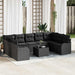 Set de canapele pentru grădină 10 pcs Negru Rattan poli - WALTI WALTI