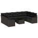 Set de canapele pentru grădină 10 pcs Negru Rattan poli - WALTI WALTI