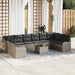 Set de canapele pentru grădină cu pernă 11 pcs Gri Rattan poli - WALTI WALTI