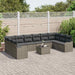 Set de canapele pentru grădină cu pernă 11 pcs Gri Rattan poli - WALTI WALTI