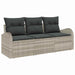 Set de canapele pentru grădină 3 pcs Gri deschis Rattan poli - WALTI WALTI