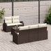 Set de canapele pentru grădină 6 pcs Maro, Crem 55 x 55 x 37 cm - WALTI WALTI
