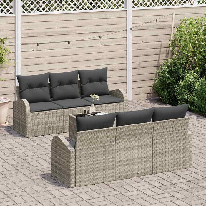 Set de canapele pentru grădină 7 pcs Gri deschis și gri închis - WALTI WALTI