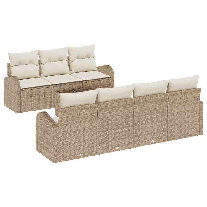 Set de canapele pentru grădină 8 pcs Bej, crem 55 x 55 x 37 cm - WALTI WALTI