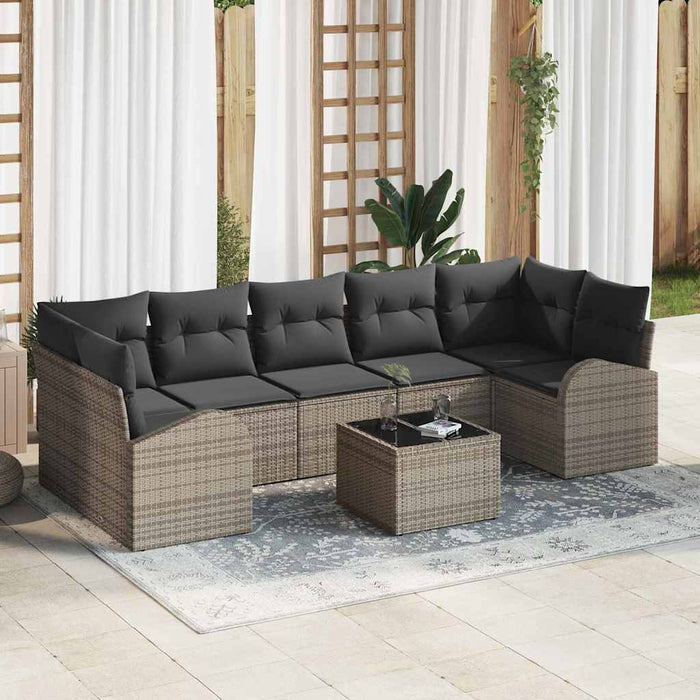 Set de canapele pentru grădină Manual 8 pcs Gri 55 x 55 x 37 cm - WALTI WALTI
