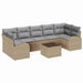 Set de canapele pentru grădină 8 pcs Bej, Gri 55 x 55 x 37 cm - WALTI WALTI