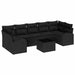 Set de canapele pentru grădină cu pernă Manual 8 pcs Negru - WALTI WALTI