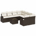 Set de canapele pentru grădină 9 pcs Maro, Crem 55 x 55 x 37 cm - WALTI WALTI