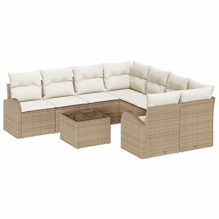 Set de canapele pentru grădină 9 pcs Bej, crem 55 x 55 x 37 cm - WALTI WALTI