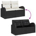 Set de canapele pentru grădină 4 pcs Negru, alb Rattan poli - WALTI WALTI