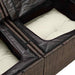 Set de canapele pentru grădină 4 pcs Maro și alb Rattan poli - WALTI WALTI