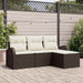 Set de canapele pentru grădină 4 pcs Maro și alb Rattan poli - WALTI WALTI