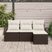 Set de canapele pentru grădină 4 pcs Maro și alb Rattan poli - WALTI WALTI