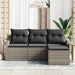 Set de canapele pentru grădină cu pernă 4 pcs Gri Rattan poli - WALTI WALTI