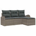 Set de canapele pentru grădină cu pernă 4 pcs Gri Rattan poli - WALTI WALTI