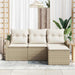 Set de canapele pentru grădină 4 pcs Bej, alb Rattan poli - WALTI WALTI