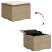 Set de canapele pentru grădină 4 pcs Bej, alb Rattan poli - WALTI WALTI