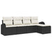 Set de canapele pentru grădină 5 pcs Negru, alb Rattan poli - WALTI WALTI