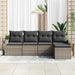 Set de canapele pentru grădină cu pernă 5 pcs Gri Rattan poli - WALTI WALTI
