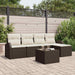 Set de canapele pentru grădină 6 pcs Maro și alb Rattan poli - WALTI WALTI