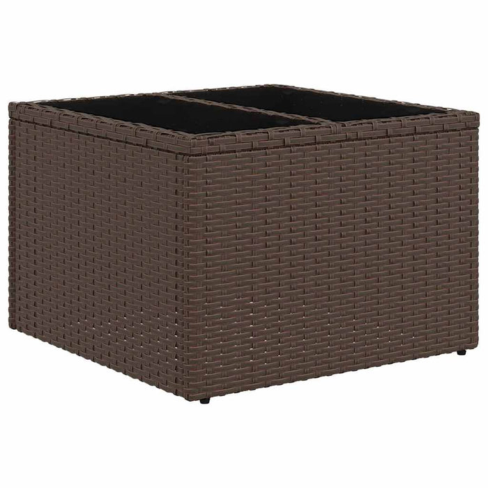 Set de canapele pentru grădină 6 pcs Maro și alb Rattan poli - WALTI WALTI