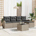 Set de canapele pentru grădină 6 pcs Gri deschis Rattan poli - WALTI WALTI