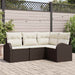 Set de canapele pentru grădină 4 pcs Maro și alb Rattan poli - WALTI WALTI
