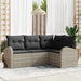 Set de canapele pentru grădină 4 pcs Gri deschis Rattan poli - WALTI WALTI