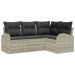 Set de canapele pentru grădină 4 pcs Gri deschis Rattan poli - WALTI WALTI