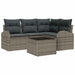 Set de canapele pentru grădină cu pernă 5 pcs Gri Rattan poli - WALTI WALTI
