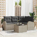 Set de canapele pentru grădină 5 pcs Gri deschis Rattan poli - WALTI WALTI