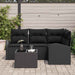 Set de canapele pentru grădină cu pernă 5 pcs Negru Rattan poli - WALTI WALTI