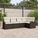 Set de canapele pentru grădină 5 pcs Maro și alb Rattan poli - WALTI WALTI