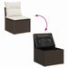 Set de canapele pentru grădină 5 pcs Maro și alb Rattan poli - WALTI WALTI